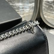 YSL Monogram Sunset Leather Crossbody Bag 634723 Black with Silver hardware - 5
