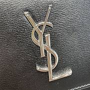 YSL Monogram Sunset Leather Crossbody Bag 634723 Black with Silver hardware - 4
