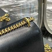 YSL Monogram Sunset Leather Crossbody Bag 442906 Black with gold hardware 22cm - 3