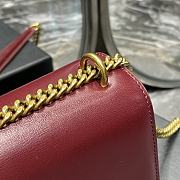 YSL Monogram Sunset Leather Crossbody Bag 442906 Red with gold hardware - 6