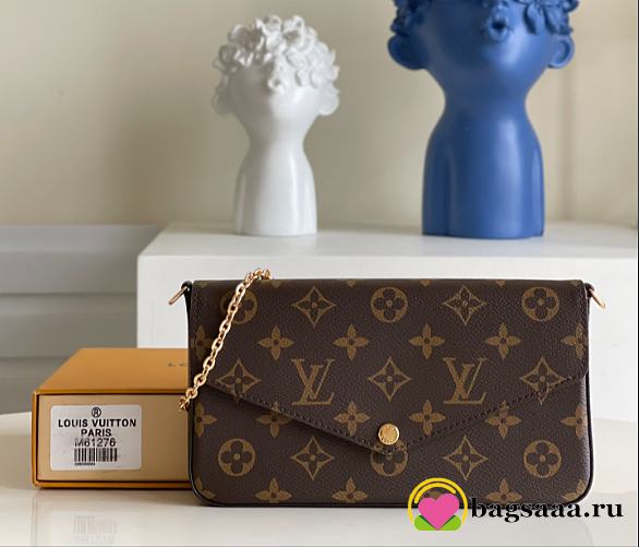 Louis Vuitton Damier Canvas Pochette Felicie Wallets Handbag 61276 - 1