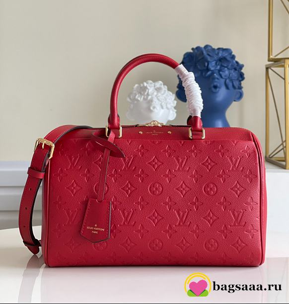 Louis Vuitton SPEEDY Bag with Red 30cm - 1