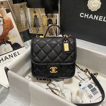 Chanel Mini Flap Bag Caviar Black 17cm