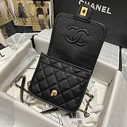 Chanel Mini Flap Bag Caviar Black 17cm - 6