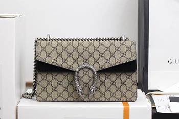 Gucci Dionysus Blooms Bag In Khaki with Black 400249	