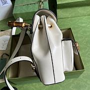 Gucci Bamboo Small Backpack White 702101 - 2