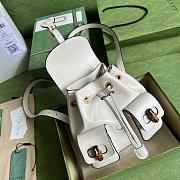Gucci Bamboo Small Backpack White 702101 - 4