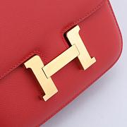 Hermes Constance Bag Gold Red 19CM - 2