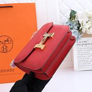 Hermes Constance Bag Gold Red 19CM - 5