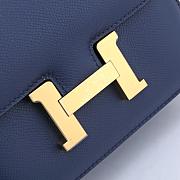 Hermes Constance Bag Gold Blue 19CM - 3