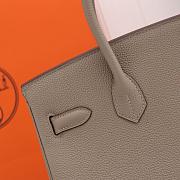 Hermes original togo leather birkin 30cm bag in Gray - 6