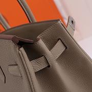 Hermes original togo leather birkin 30cm bag in Gray - 4