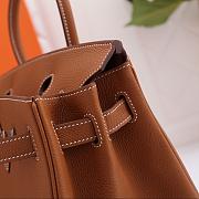 Hermes original togo leather birkin 30cm bag in Coffee - 3