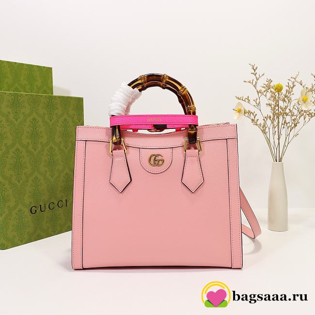 Gucci Diana Top Small HandBags 27cm Pink - 1