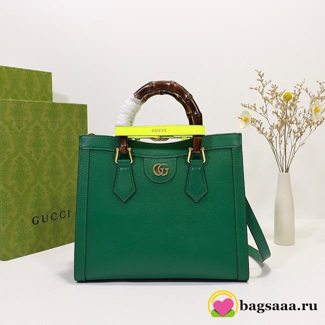Gucci Diana Top Small HandBags 27cm Green - 1