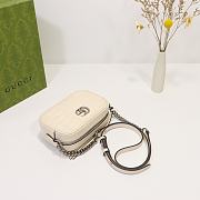 Gucci Marmont Mini Shoulder Bag White 18CM  - 6