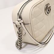 Gucci Marmont Mini Shoulder Bag White 18CM  - 4