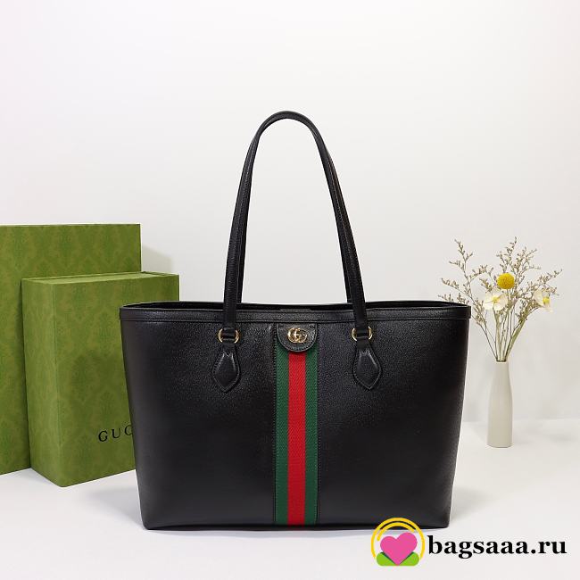 Gucci Ophidia Jumbo GG Medium Tote Bag Black - 1
