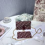 Dior Oblique Chain Wallet Red - 1