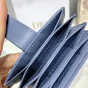 Dior Lady Lambskin Wallet Blue  - 5