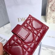 Dior Lady Lambskin Wallet Red - 2