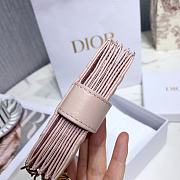 Dior Lady Lambskin Wallet Pink - 6