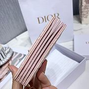 Dior Lady Lambskin Wallet Pink - 5
