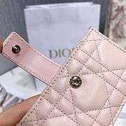Dior Lady Lambskin Wallet Pink - 3