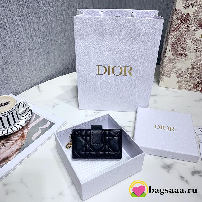 Dior Lady Lambskin Wallet Black - 1