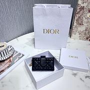 Dior Lady Lambskin Wallet Black - 1