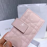 Dior Lady Patent Leather Wallet Pink - 6