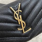 Ysl Calfskin With Gold Buckle Wallet In Black - 3