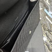 YSL Envelope Large Bag black silver hardware - 5