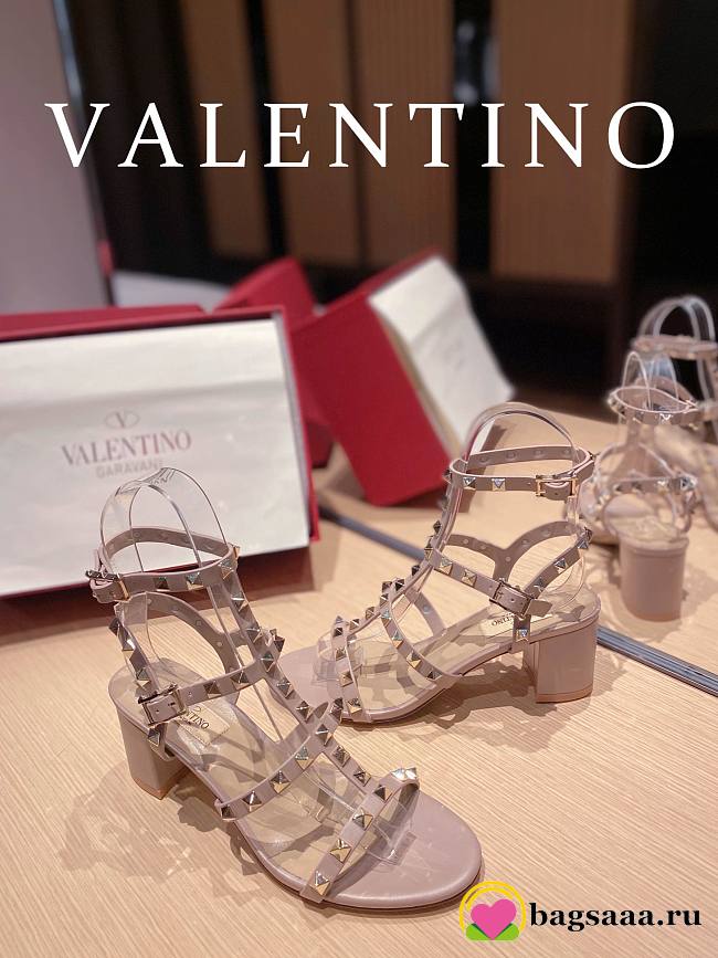 Valentino Chunky Heel Pink 6cm - 1