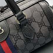 Balenciag & Gucci Canvas and Leather Bag Black 2295 - 4