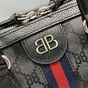 Balenciag & Gucci Canvas and Leather Bag Black 2295 - 3