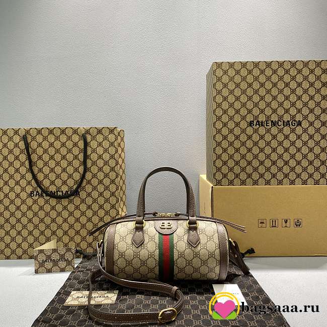 Balenciag & Gucci Canvas and Leather Bag 2295 - 1