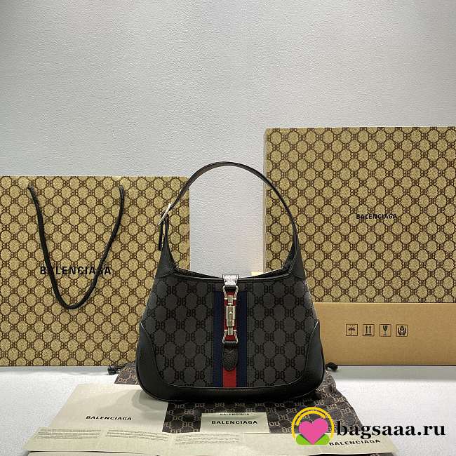 Balenciag & Gucci Jackie 1961 GG Shoulder Bag 2268 - 1