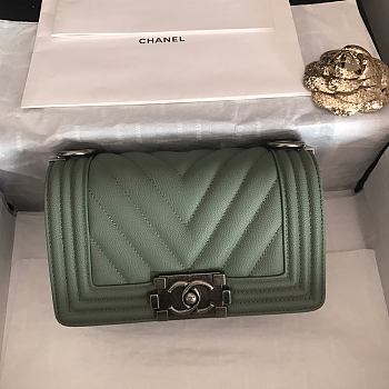 Chanel Boy Bag 20CM Green 67086