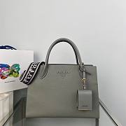 Prada Monochrome Saffiano Leather Handbag 1BA155 Gray - 1