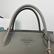 Prada Monochrome Saffiano Leather Handbag 1BA155 Gray - 2