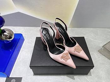 Versace Crystal Heels Pink