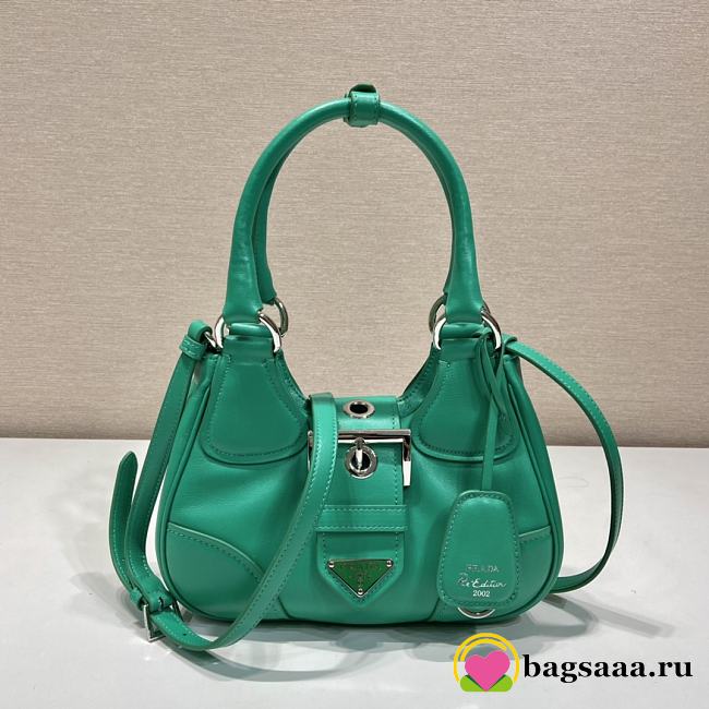 Prada Moon Hand Bag Green - 1