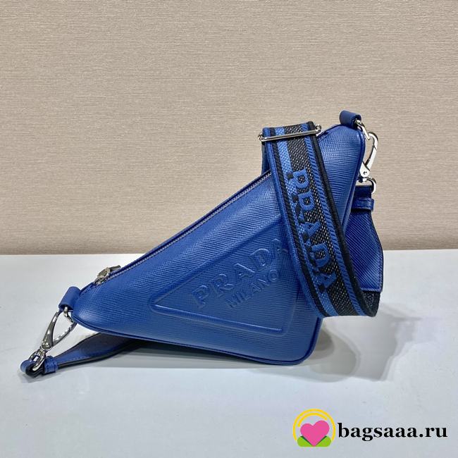 Prada Triangle Crossbody Bag 2VH155 Blue - 1