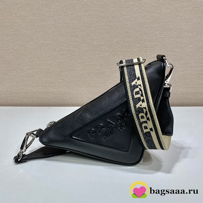Prada Triangle Crossbody Bag 2VH155 Black - 1