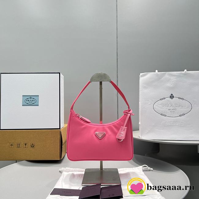 Prada 1NE515 Hobo Bag Dark Pink - 1