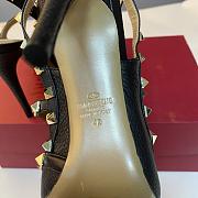 Valentino High Heel Black Grained Leather - 4