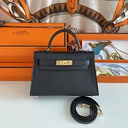 Hermes Mini Kelly Bag 19cm Black - 1