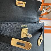 Hermes Mini Kelly Bag 19cm Black - 4