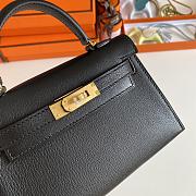 Hermes Mini Kelly Bag 19cm Black - 2